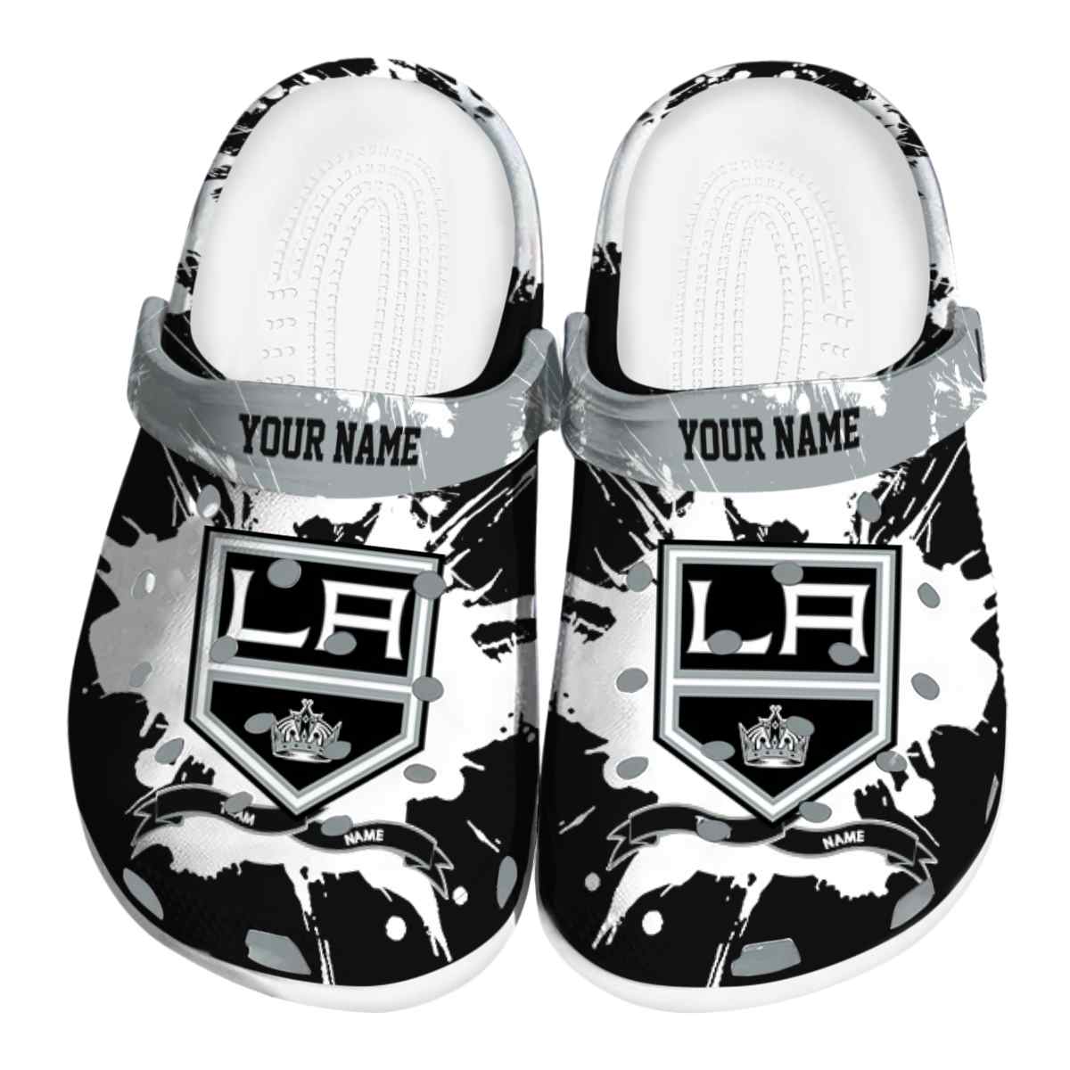 Los Angeles Kings NHL Sport Crocs Crocband Clogs Shoes Comfortable For Men Women and Kids