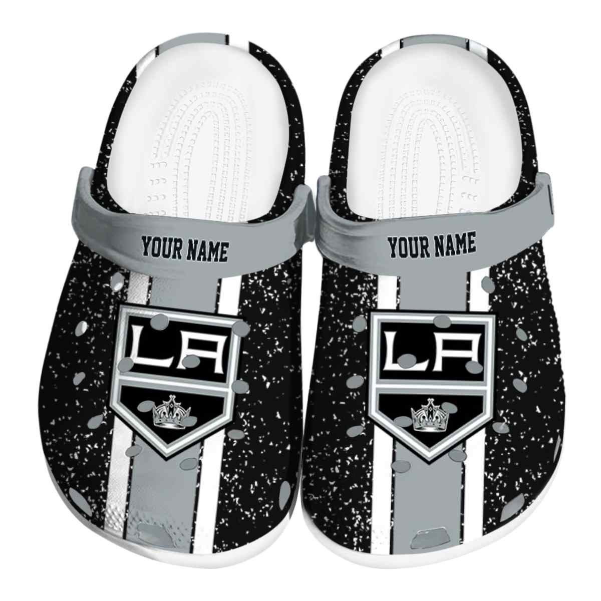 Los Angeles Kings NHL Sport Crocs Crocband Clogs Shoes Comfortable For Men Women and Kids