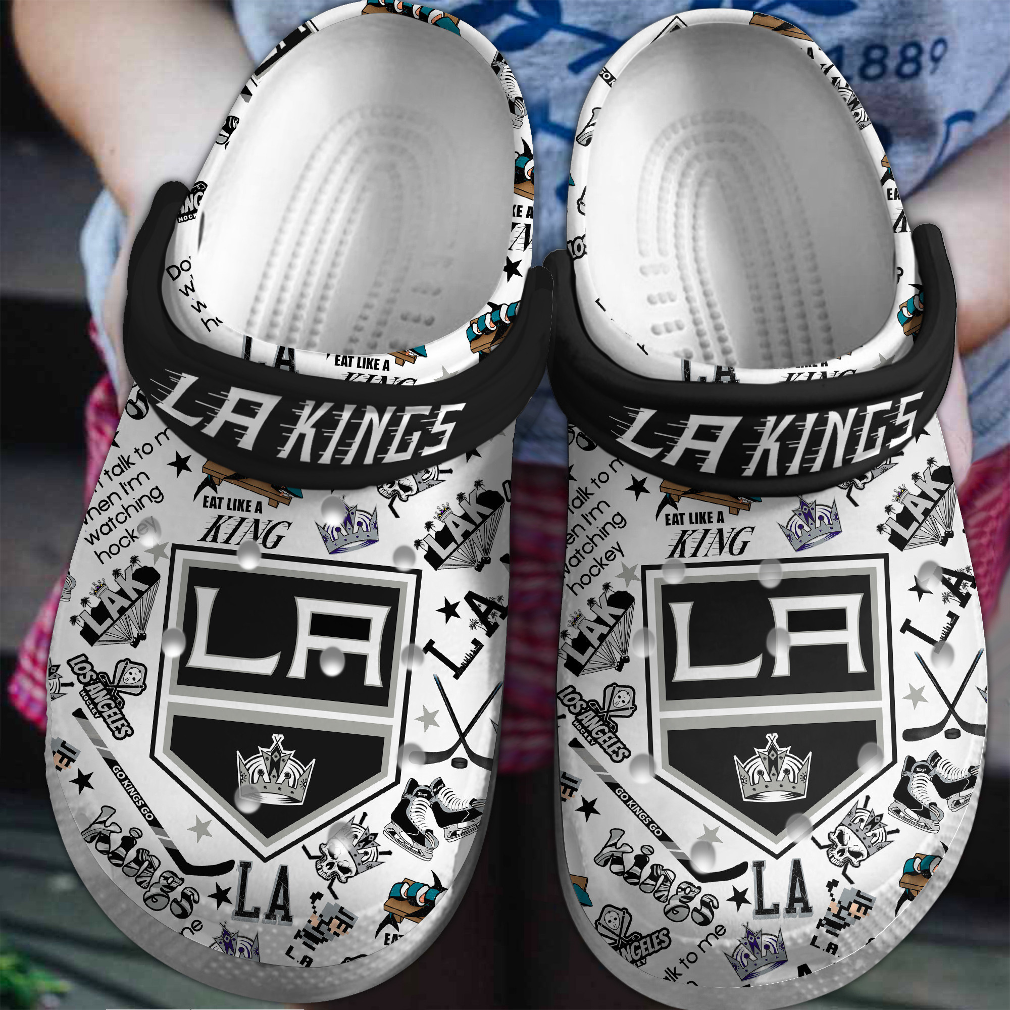 Los Angeles Kings NHL Sport Crocs Crocband Clogs Shoes Comfortable For Men Women and Kids