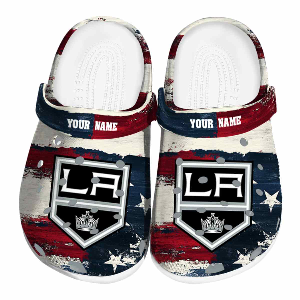 Los Angeles Kings NHL Sport Crocs Crocband Clogs Shoes Comfortable For Men Women and Kids