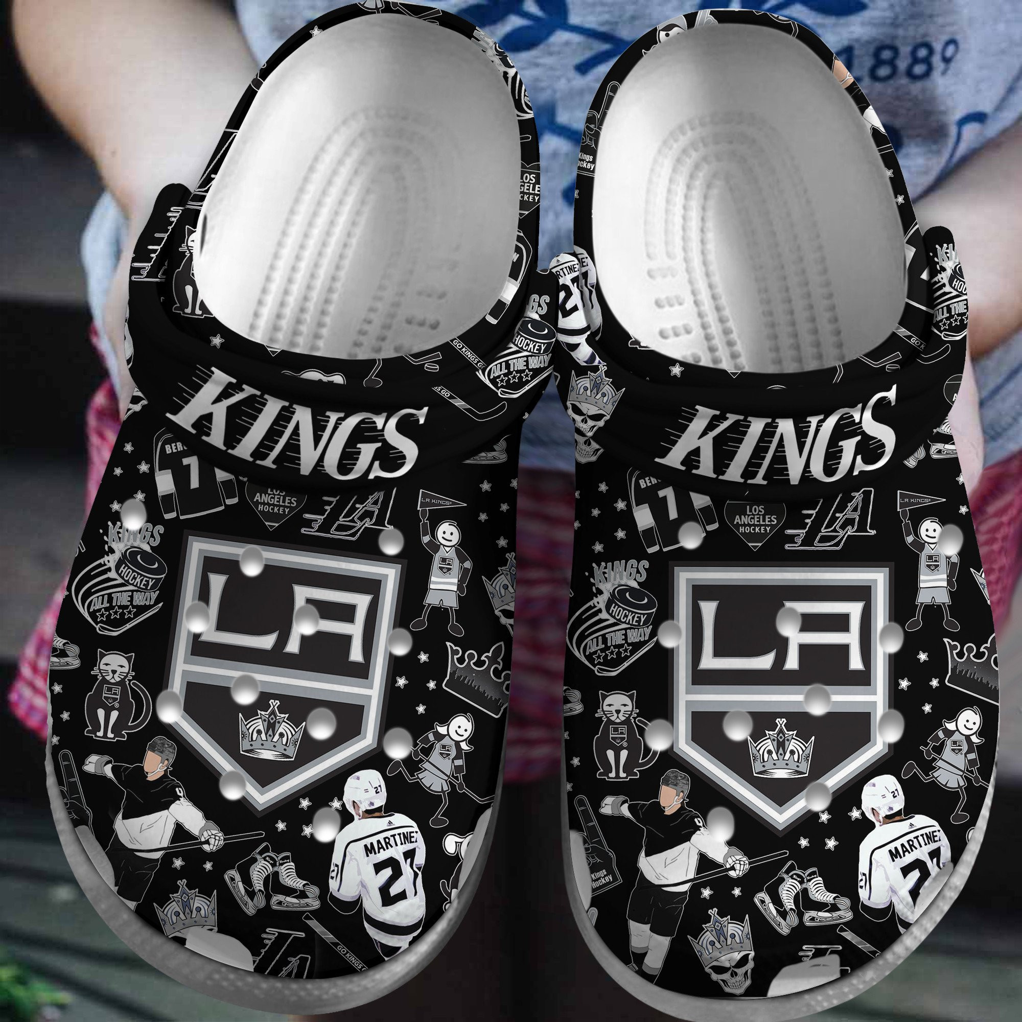 Los Angeles Kings NHL Sport Crocs Crocband Clogs Shoes Comfortable For Men Women and Kids