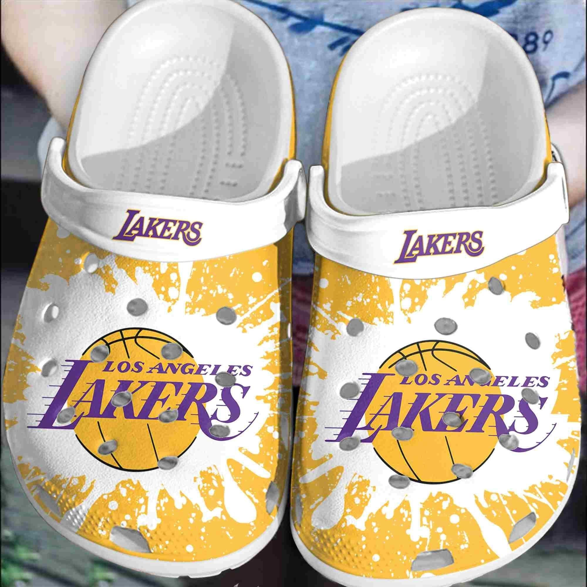 Los Angeles Lakers Basketball Club Clogs Crocband Comfortable Crocs Shoes For Men Women