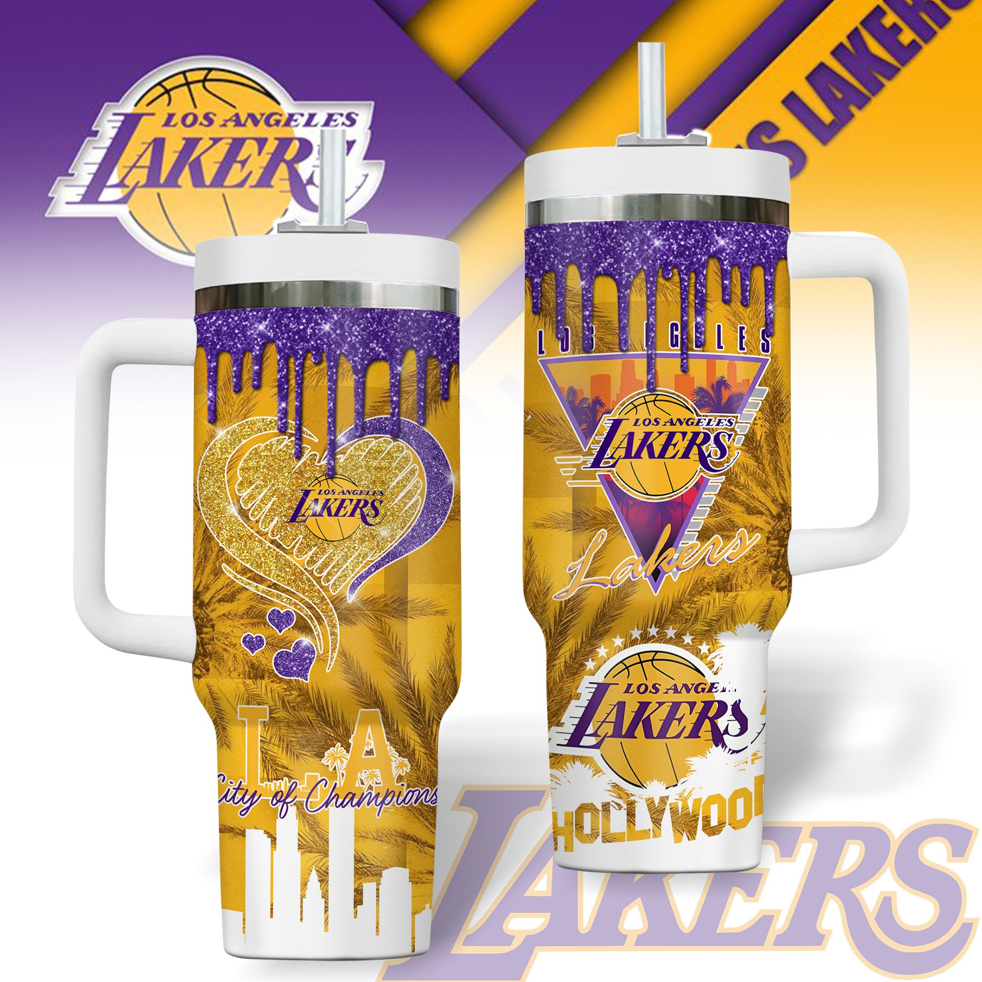 Los Angeles Lakers NBA Custom Stanley Cup 40 oz 30 oz Tumbler With HandleTVC2301222