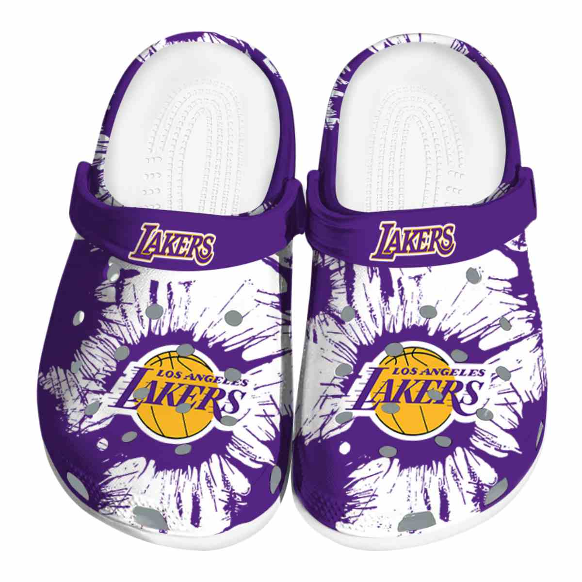 Los Angeles Lakers NBA Sport Crocs Crocband Clogs Shoes Comfortable For Men Women and Kids