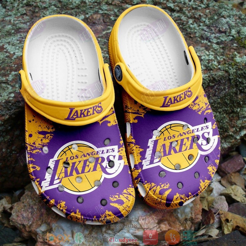 Los Angeles Lakers NBA Sport Crocs Crocband Clogs Shoes Comfortable For Men Women and Kids
