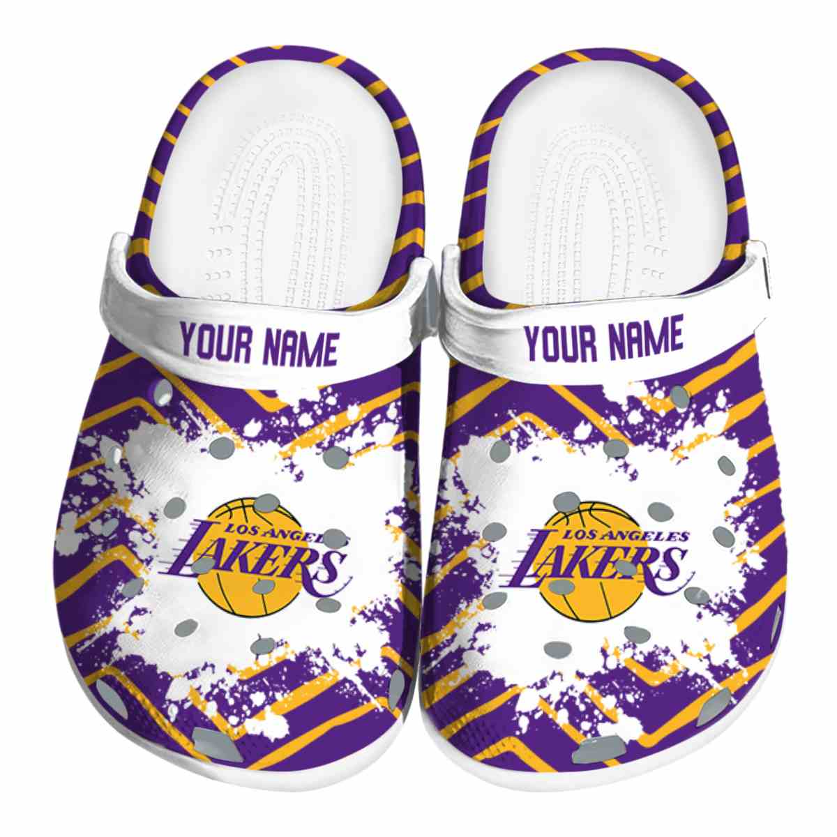 Los Angeles Lakers NBA Sport Crocs Crocband Clogs Shoes Comfortable For Men Women and Kids