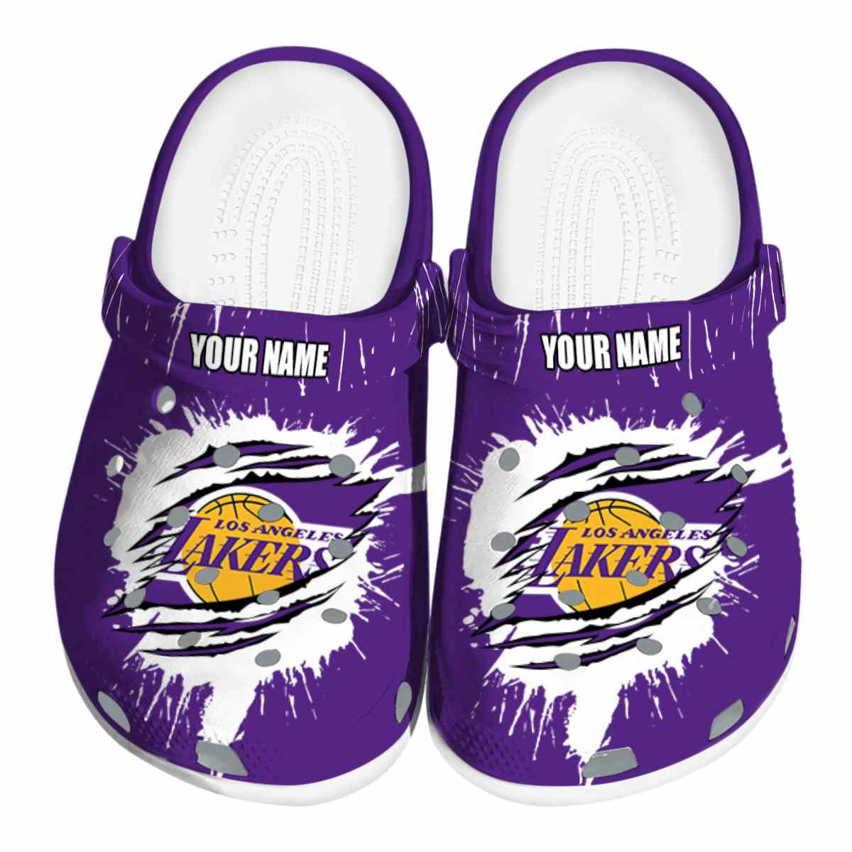 Los Angeles Lakers NBA Sport Crocs Crocband Clogs Shoes Comfortable For Men Women and Kids