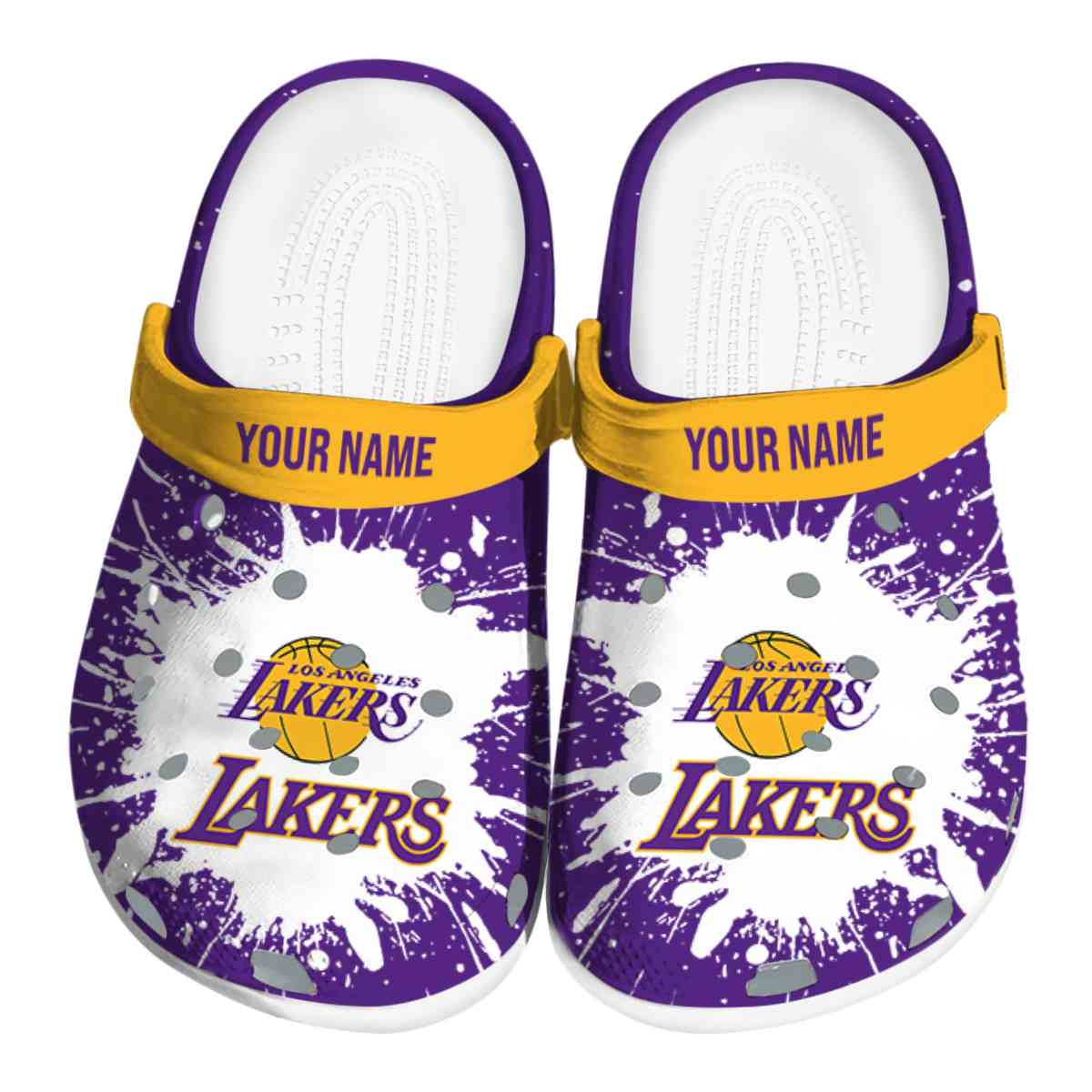 Los Angeles Lakers NBA Sport Crocs Crocband Clogs Shoes Comfortable For Men Women and Kids