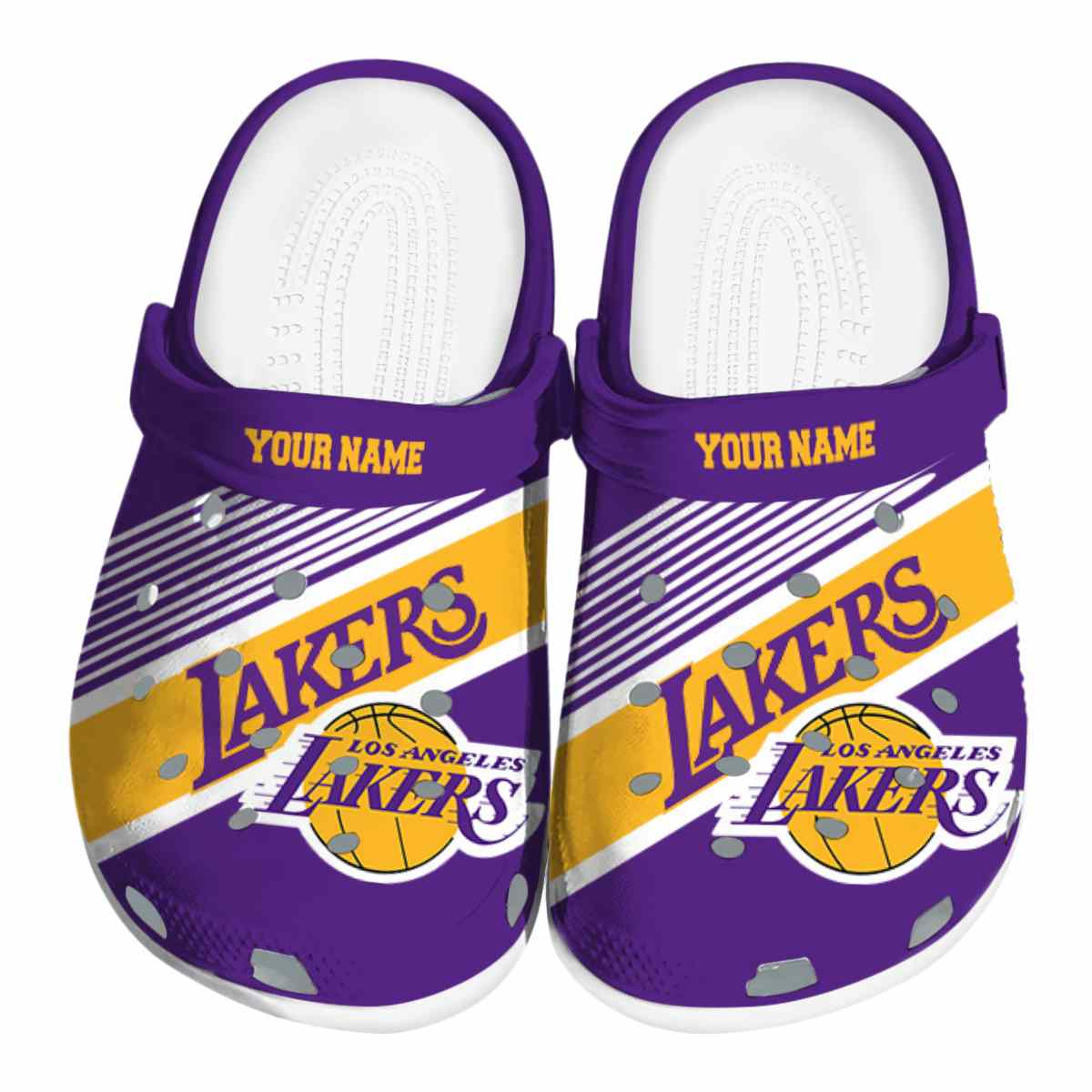 Los Angeles Lakers NBA Sport Crocs Crocband Clogs Shoes Comfortable For Men Women and Kids