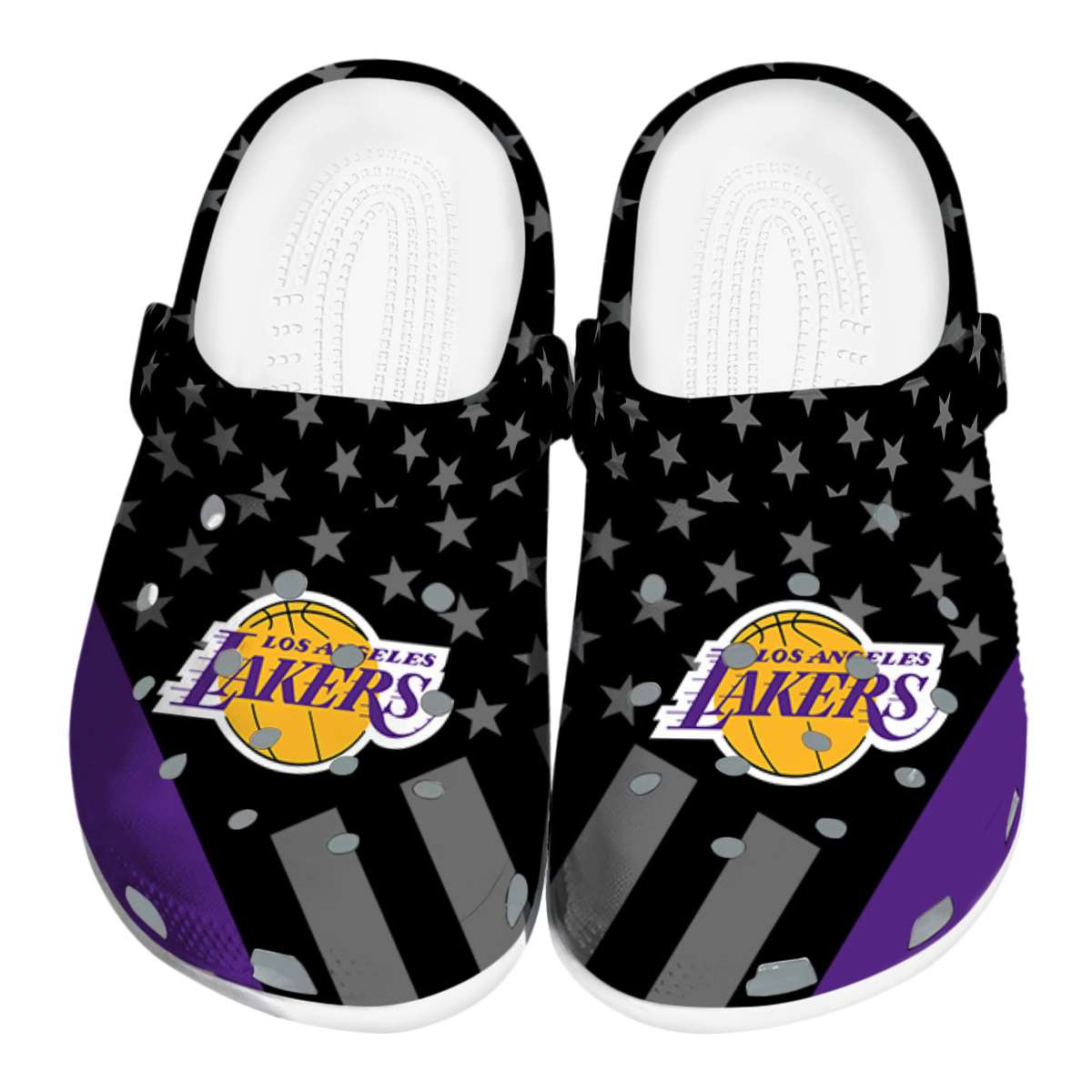 Los Angeles Lakers NBA Sport Crocs Crocband Clogs Shoes Comfortable For Men Women and Kids