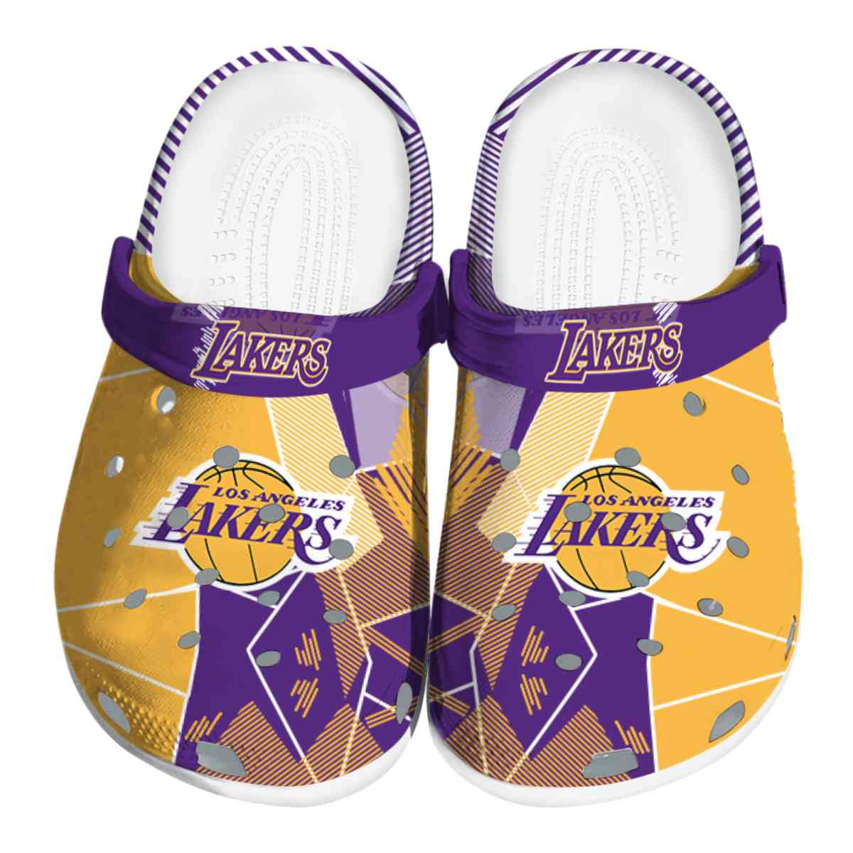 Los Angeles Lakers NBA Sport Crocs Crocband Clogs Shoes Comfortable For Men Women and Kids