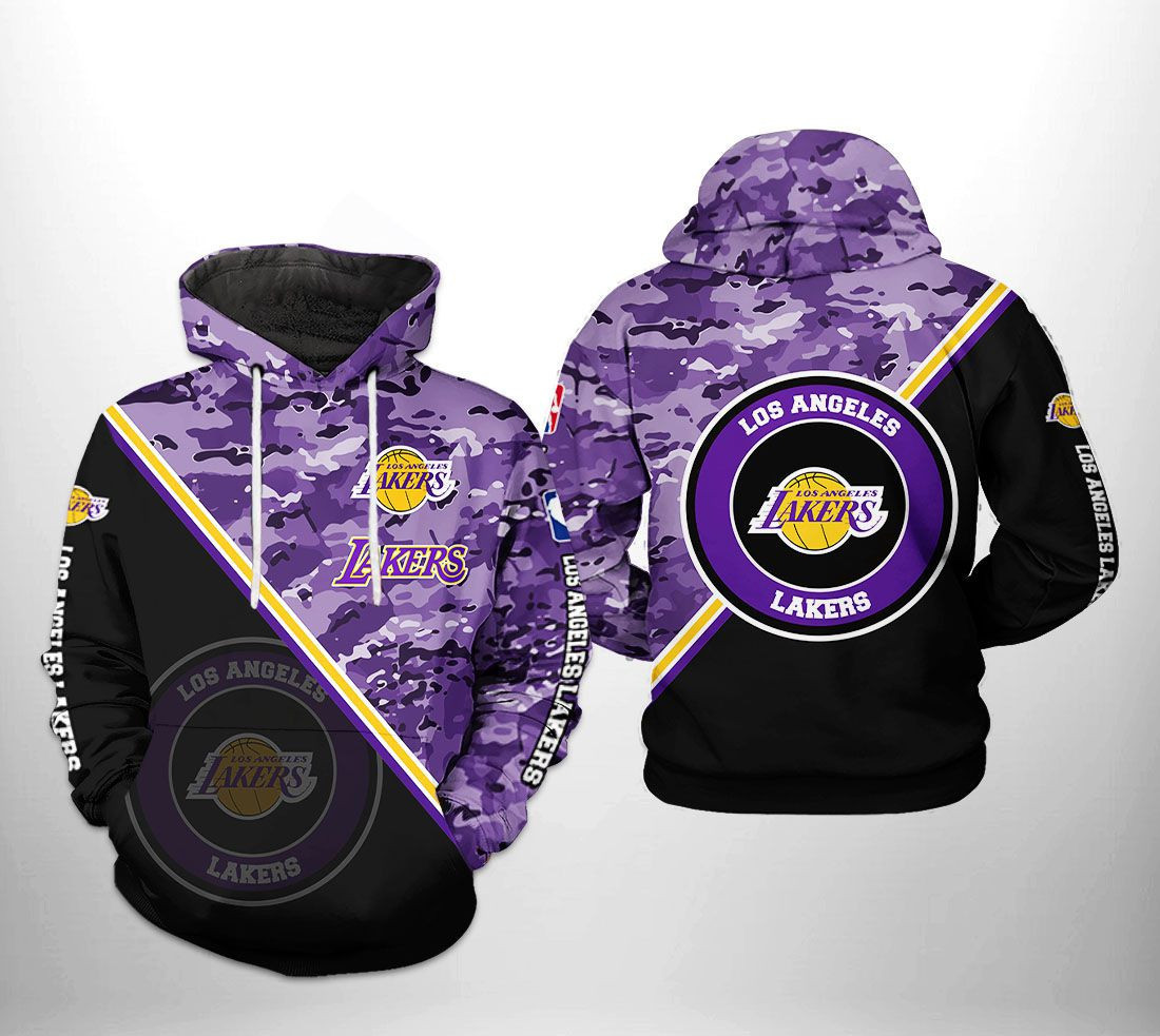 Los Angeles Lakers NBA US Camo Team 3D All Over Print Hoodie, Zip Hoodie