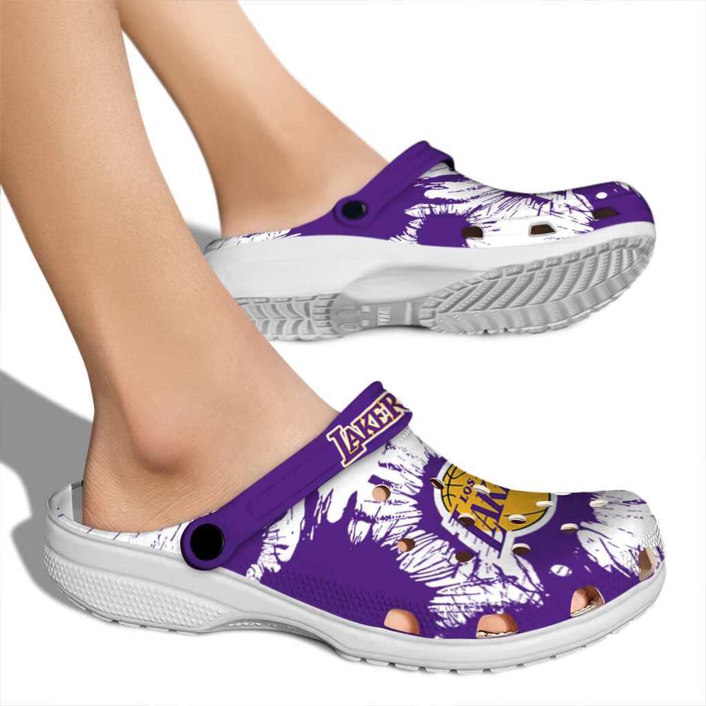 Los Angeles Lakers Splatter Graphics ClogTVC1801919 - Image 2