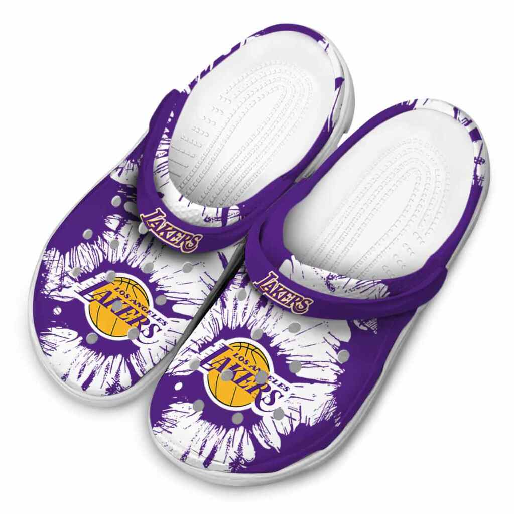 Los Angeles Lakers Splatter Graphics ClogTVC1801919 - Image 4