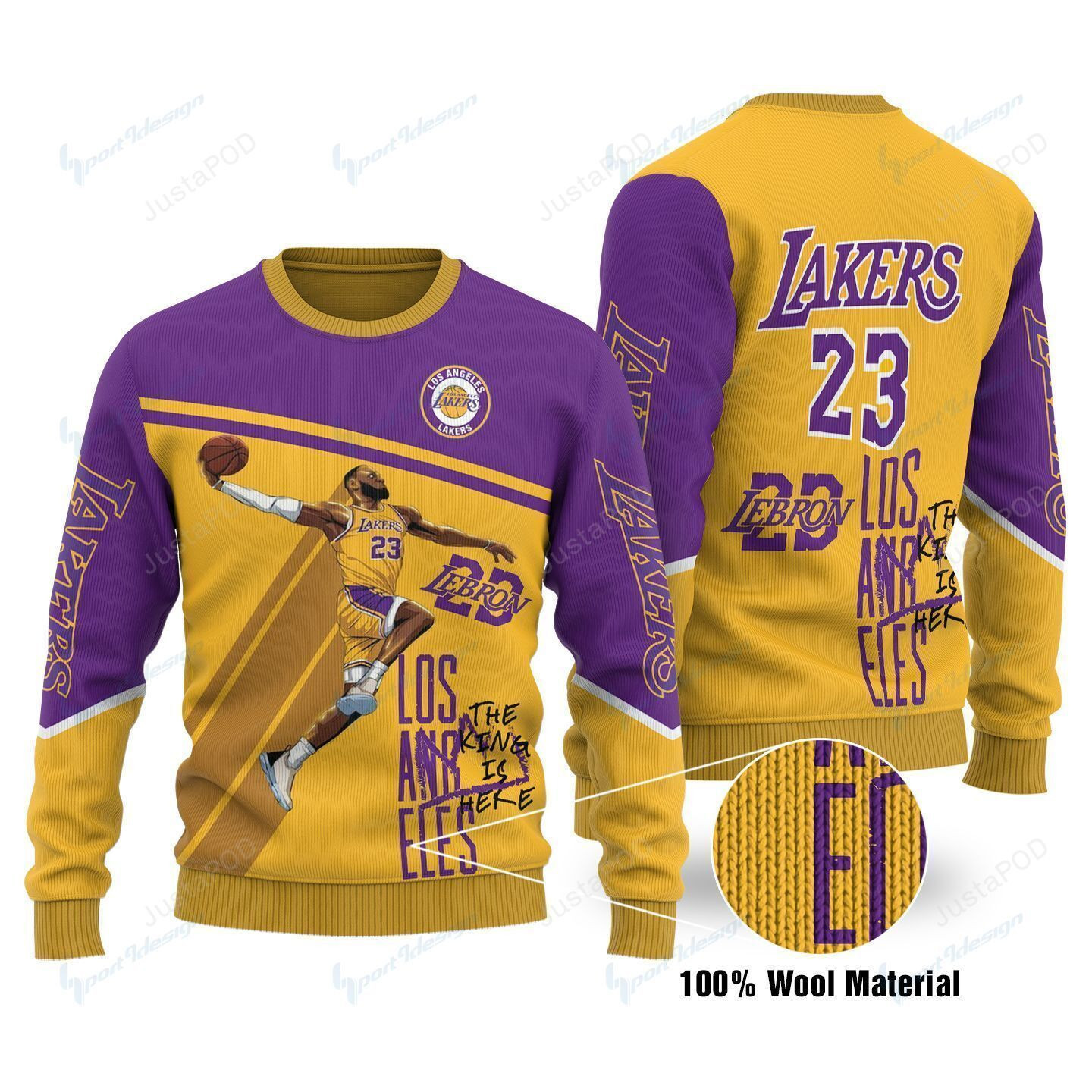 Los Angeles Lakers Ugly Christmas Sweater Adult 3D Funny Matching for family
