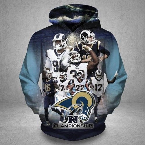 Los Angeles Rams Awesome 3D All Over Print Hoodie, Zip Hoodie