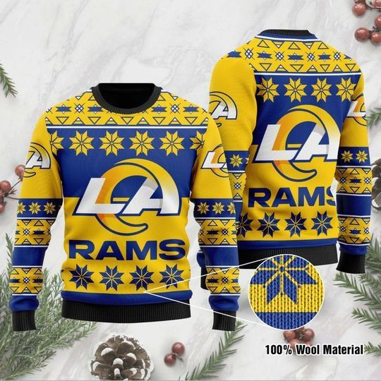Los Angeles Rams Christmas For Fans Ugly Christmas Sweater Adult 3D Funny Matching for family