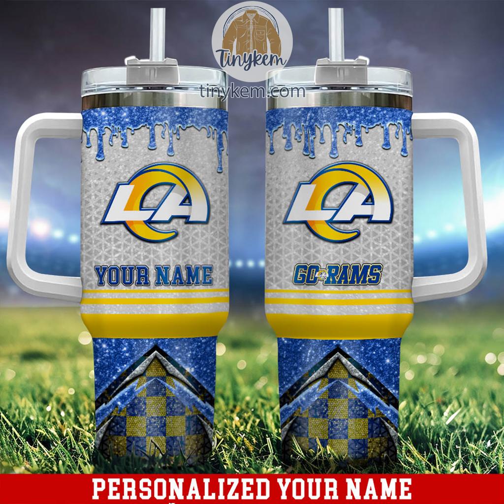 Los Angeles Rams Glitter NFL Custom Stanley Cup 40 oz 30 oz Tumbler With HandleTVC2301221