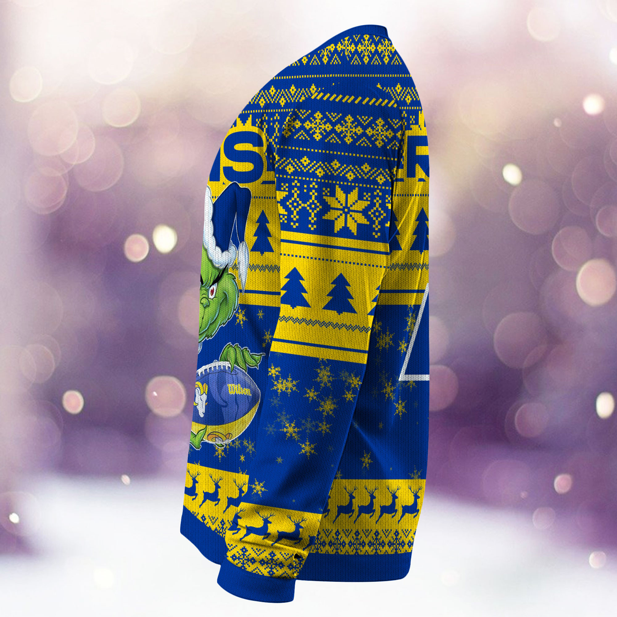 Los Angeles Rams Grinch Ugly Christmas Sweater Adult 3D Funny Matching for family - Image 4
