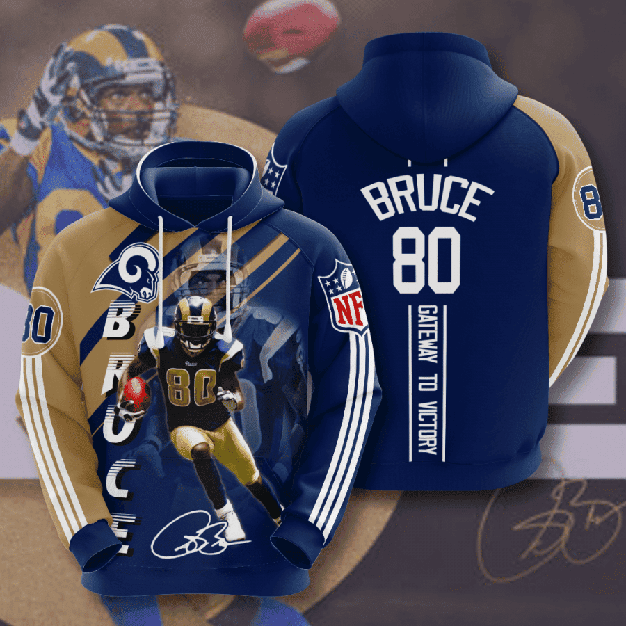 Los Angeles Rams Isaac Bruce 3D All Over Print Hoodie, Zip Hoodie
