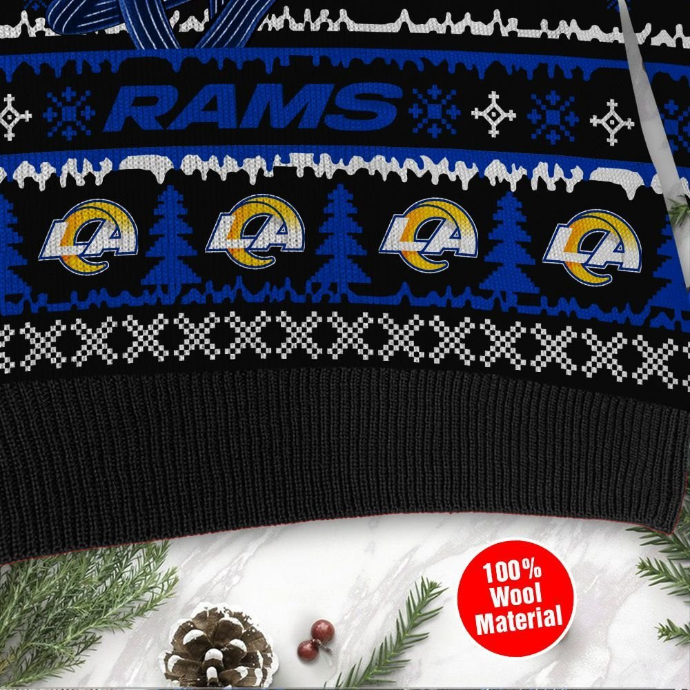 Los Angeles Rams Jack Skellington Halloween Ugly Christmas Sweater Adult 3D Funny Matching for family - Image 4