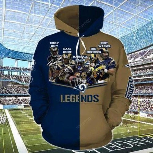 Los Angeles Rams Legends Players Signatures 3D All Over Print Hoodie, Zip Hoodie