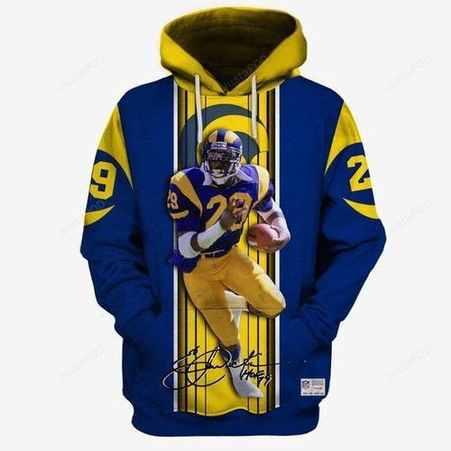 Los Angeles Rams Ncaa Football Eric Dickerson 3D All Over Print Hoodie, Zip Hoodie