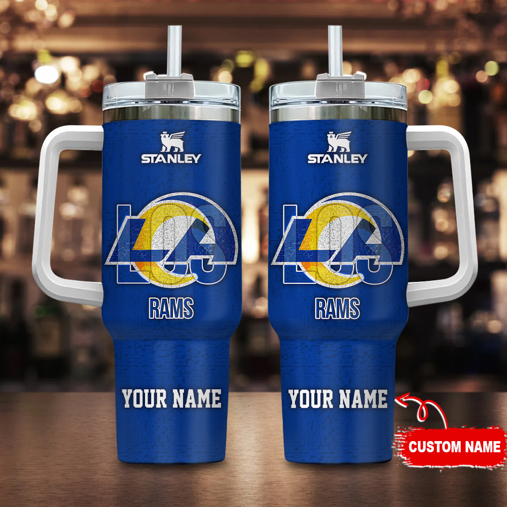 Los Angeles Rams NFL 3D Logo Custom Stanley Cup 40 oz 30 oz Tumbler With HandleTVC2301108