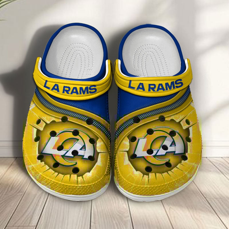 Los Angeles Rams NFL Crocs Crocband Clogs Shoes Comfortable For Men Women and Kids
