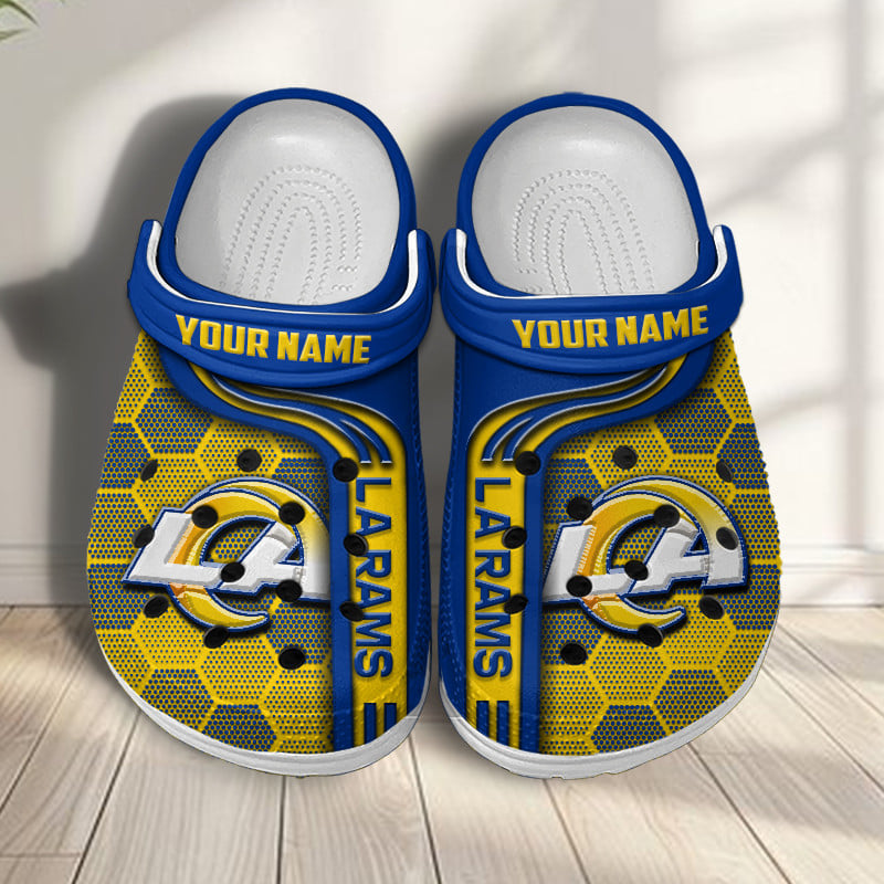 Los Angeles Rams NFL Crocs Crocband Clogs Shoes Comfortable For Men Women and Kids