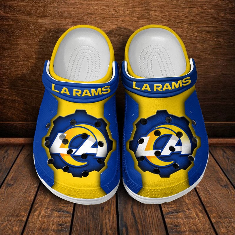 Los Angeles Rams NFL Crocs Crocband Clogs Shoes Comfortable For Men Women and Kids