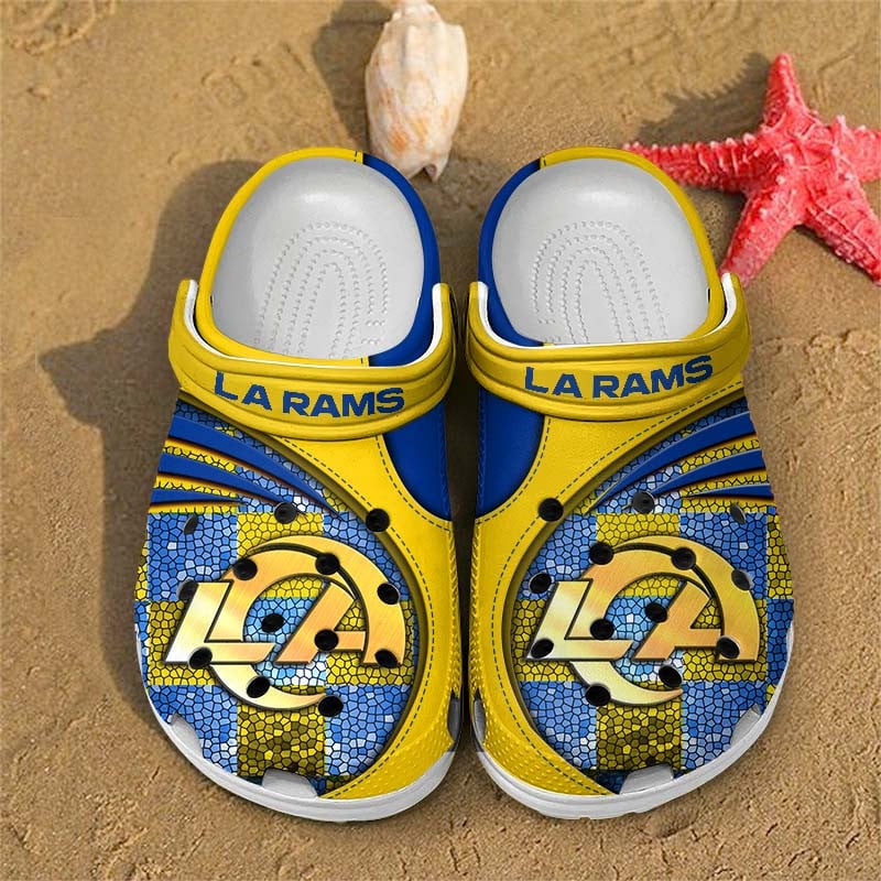 Los Angeles Rams NFL Crocs Crocband Clogs Shoes Comfortable For Men Women and Kids
