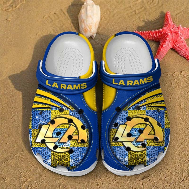 Los Angeles Rams NFL Crocs Crocband Clogs Shoes Comfortable For Men Women and Kids