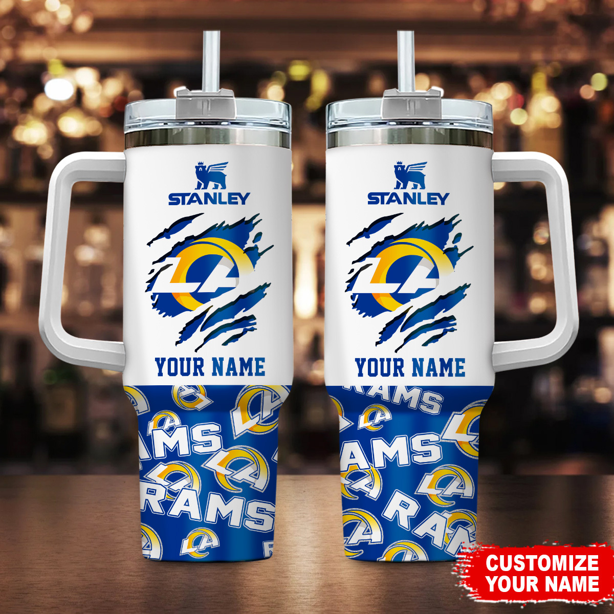 Los Angeles Rams NFL Custom Stanley Cup 40 oz 30 oz Tumbler With HandleTVC230133