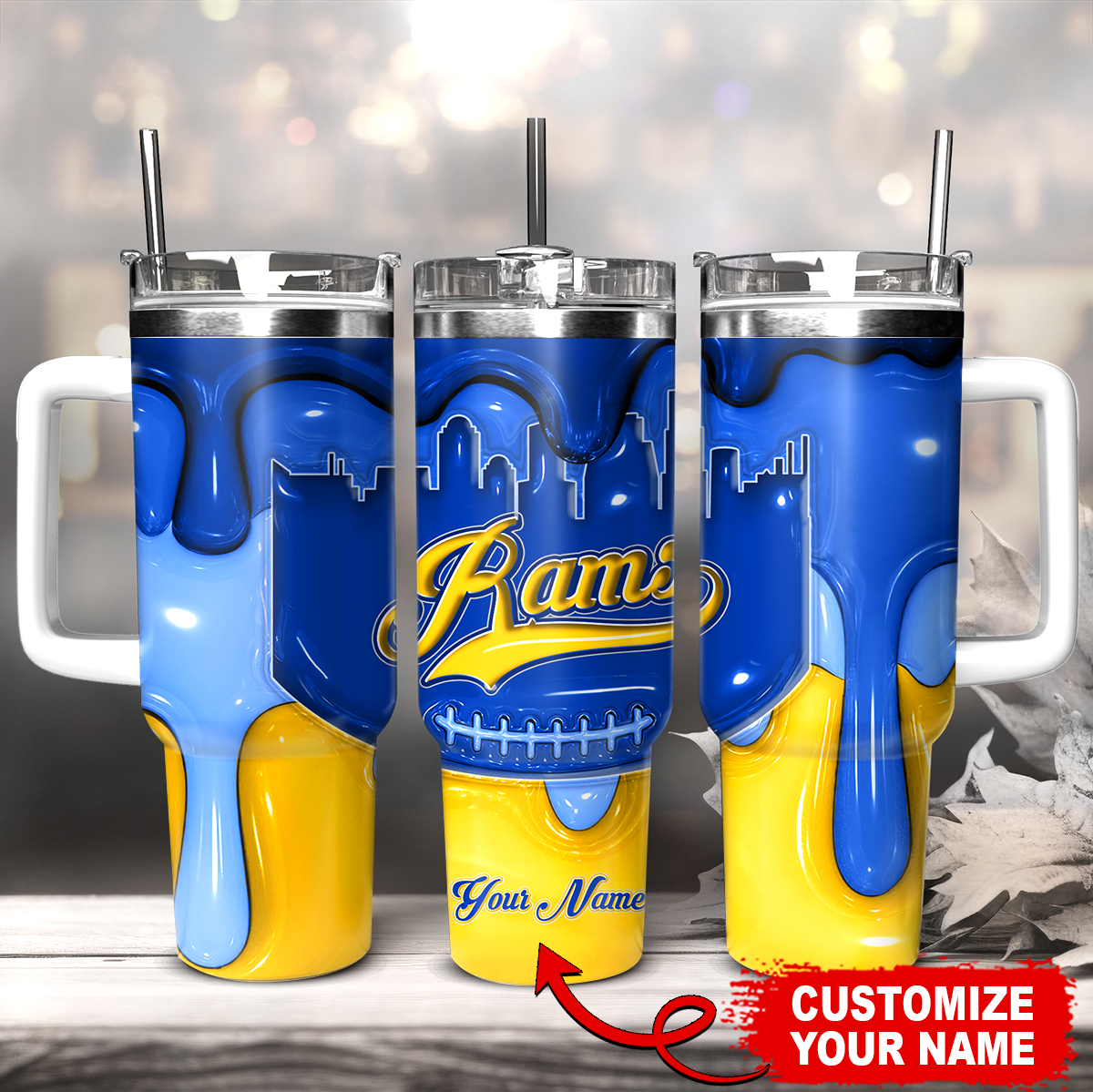 Los Angeles Rams NFL Custom Stanley Cup 40 oz 30 oz Tumbler With HandleTVC230151