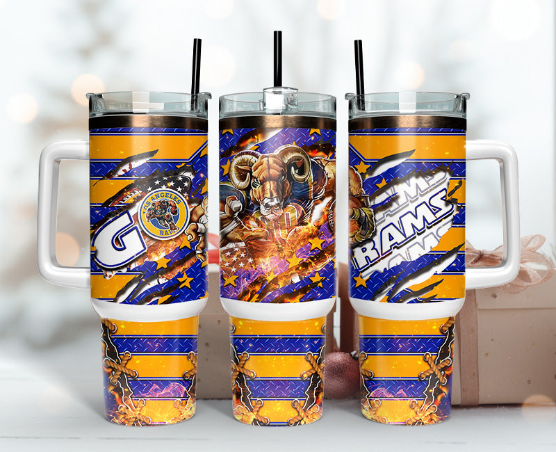 Los Angeles Rams NFL Mascot Custom Stanley Cup 40 oz 30 oz Tumbler With HandleTVC2301148