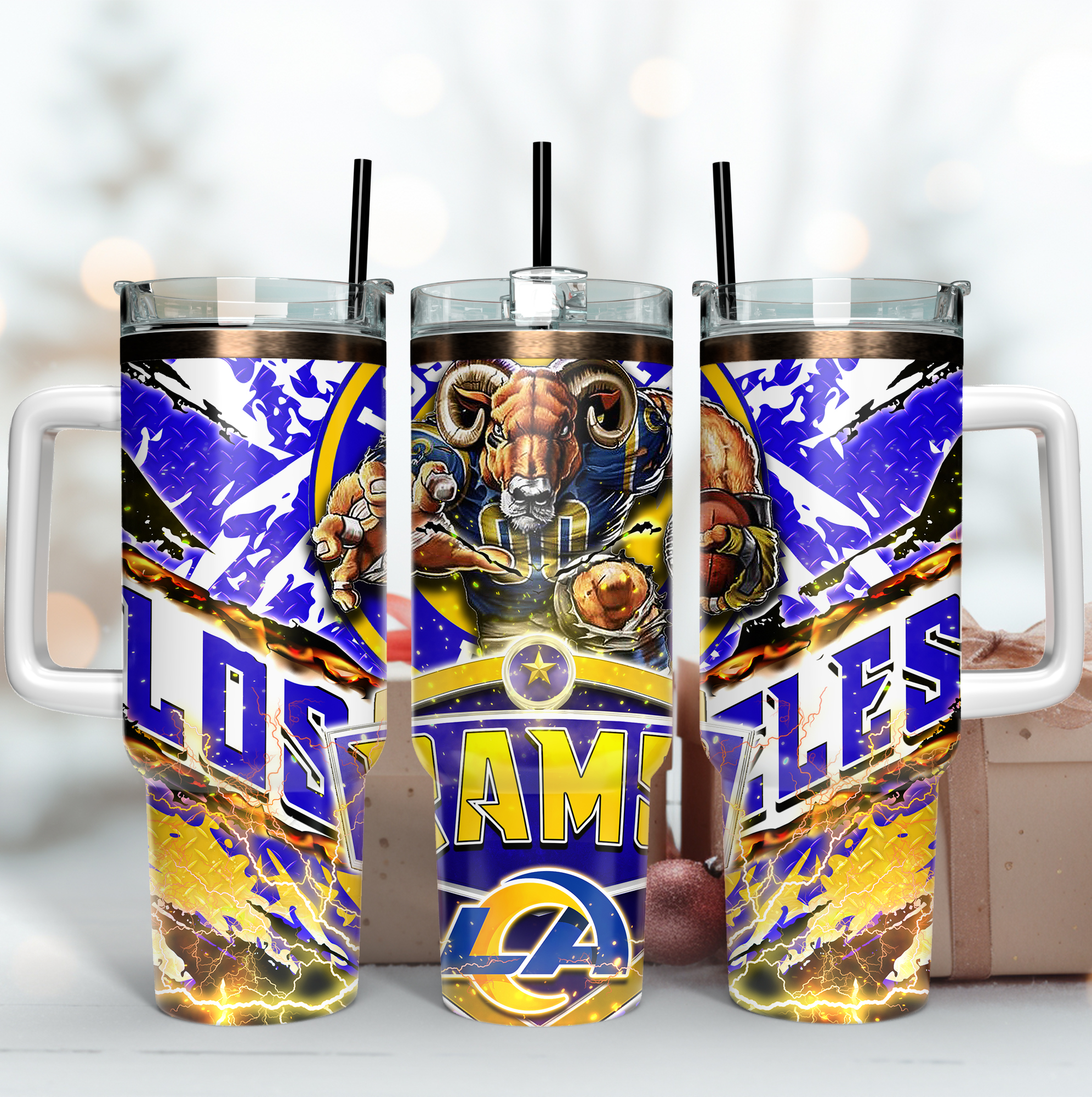 Los Angeles Rams NFL Mascot Custom Stanley Cup 40 oz 30 oz Tumbler With HandleTVC2301166