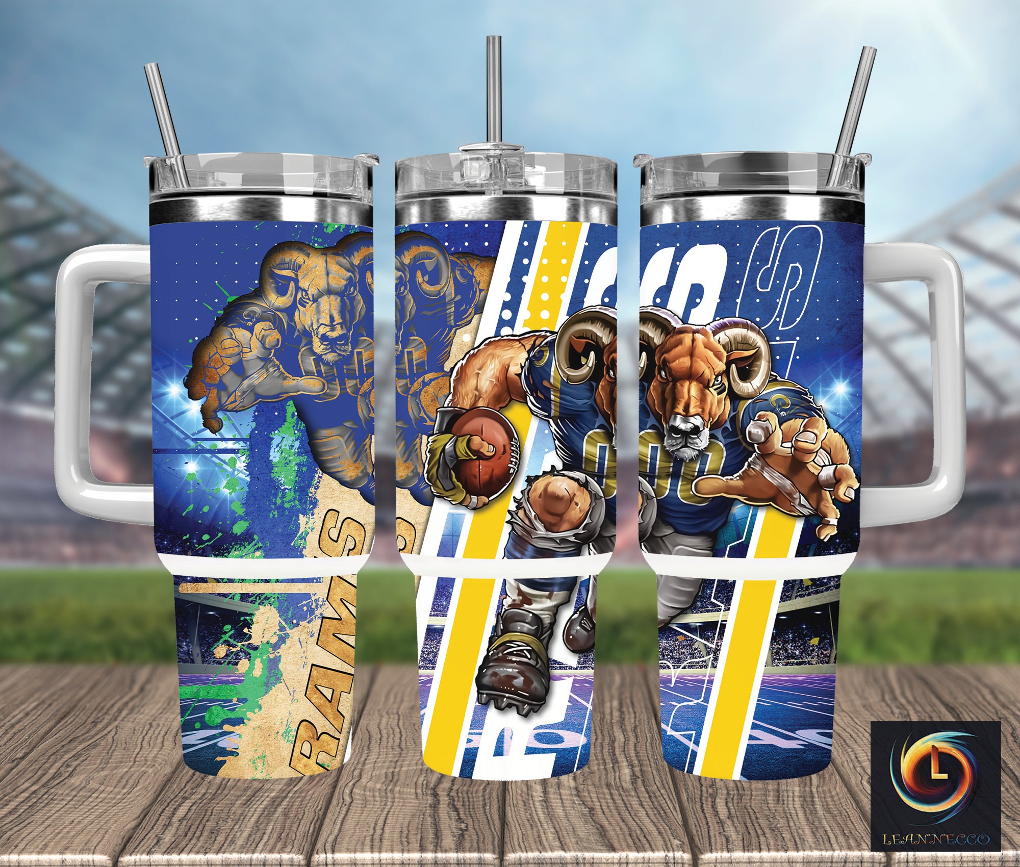 Los Angeles Rams NFL Mascot Custom Stanley Cup 40 oz 30 oz Tumbler With HandleTVC2301989