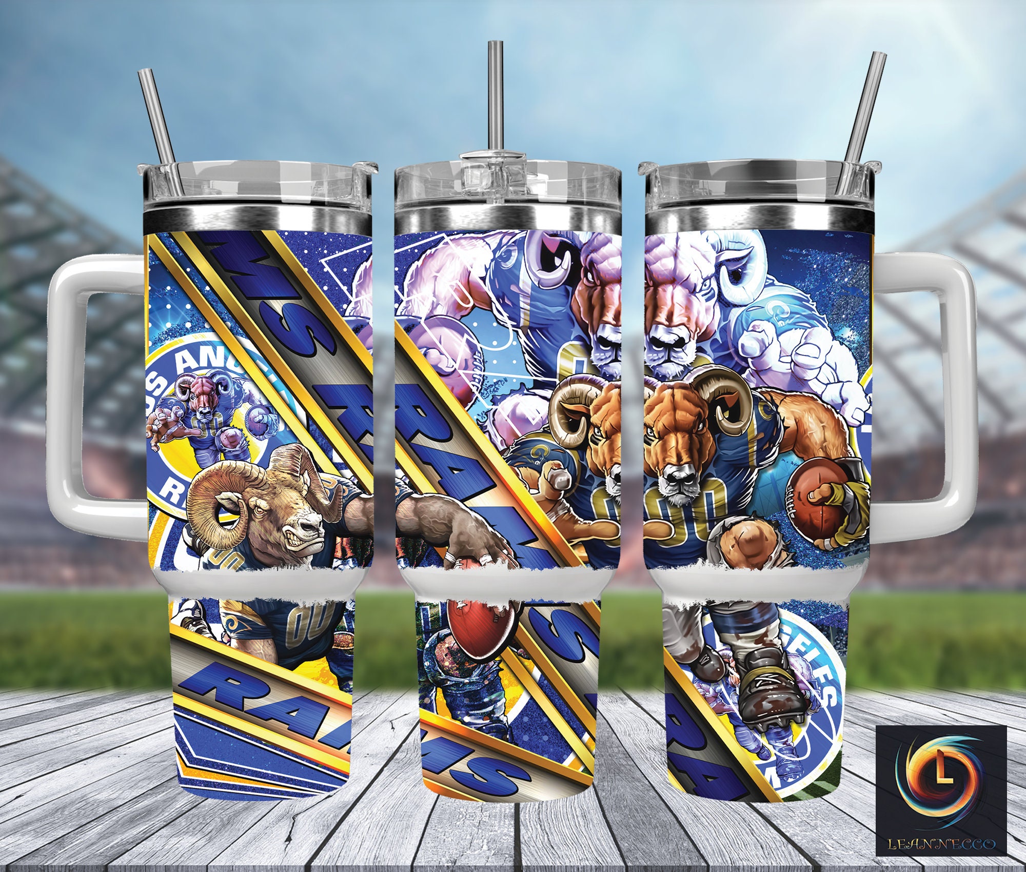 Los Angeles Rams NFL Mascot Custom Stanley Cup 40 oz 30 oz Tumbler With HandleTVC2301992