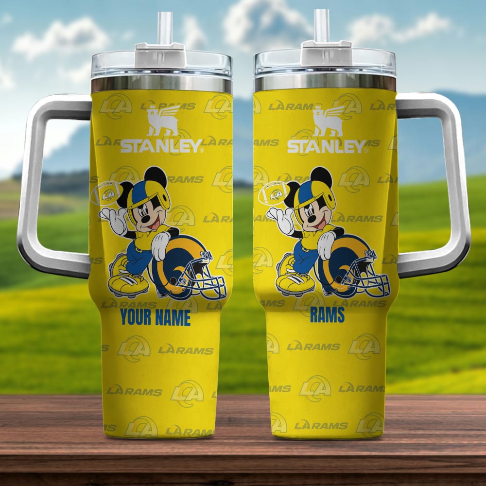 Los Angeles Rams NFL Mickey Mouse Custom Stanley Cup 40 oz 30 oz Tumbler With HandleTVC230138