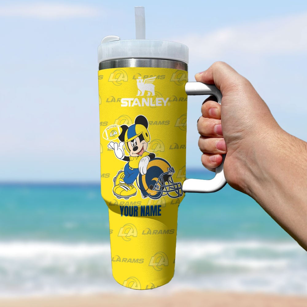 Los Angeles Rams NFL Mickey Mouse Custom Stanley Cup 40 oz 30 oz Tumbler With HandleTVC230138 - Image 2