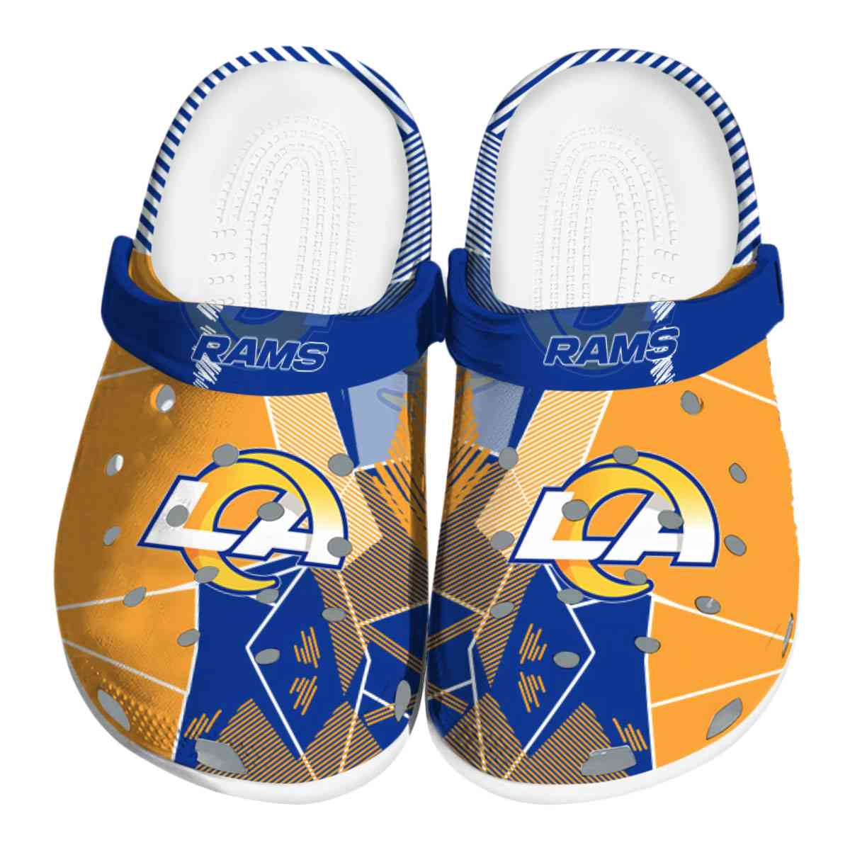 Los Angeles Rams NFL Sport Crocs Crocband Clogs Shoes Comfortable For Men Women and Kids
