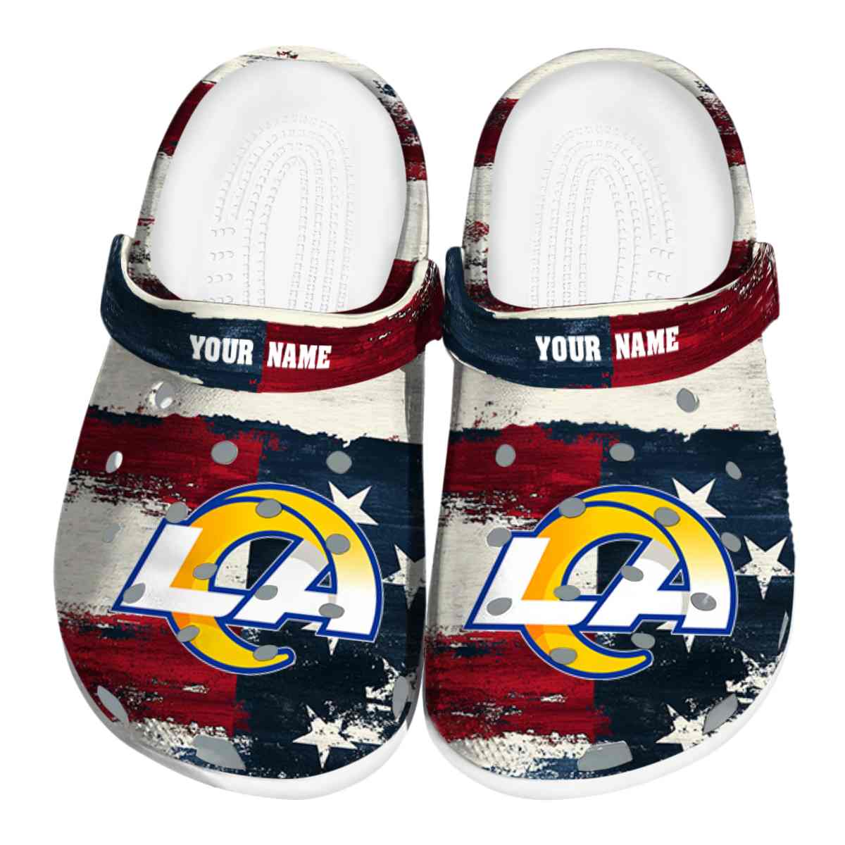 Los Angeles Rams NFL Sport Crocs Crocband Clogs Shoes Comfortable For Men Women and Kids