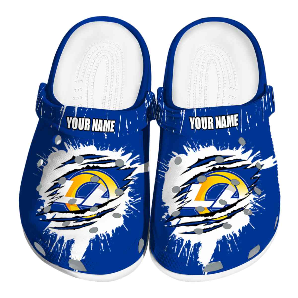 Los Angeles Rams NFL Sport Crocs Crocband Clogs Shoes Comfortable For Men Women and Kids