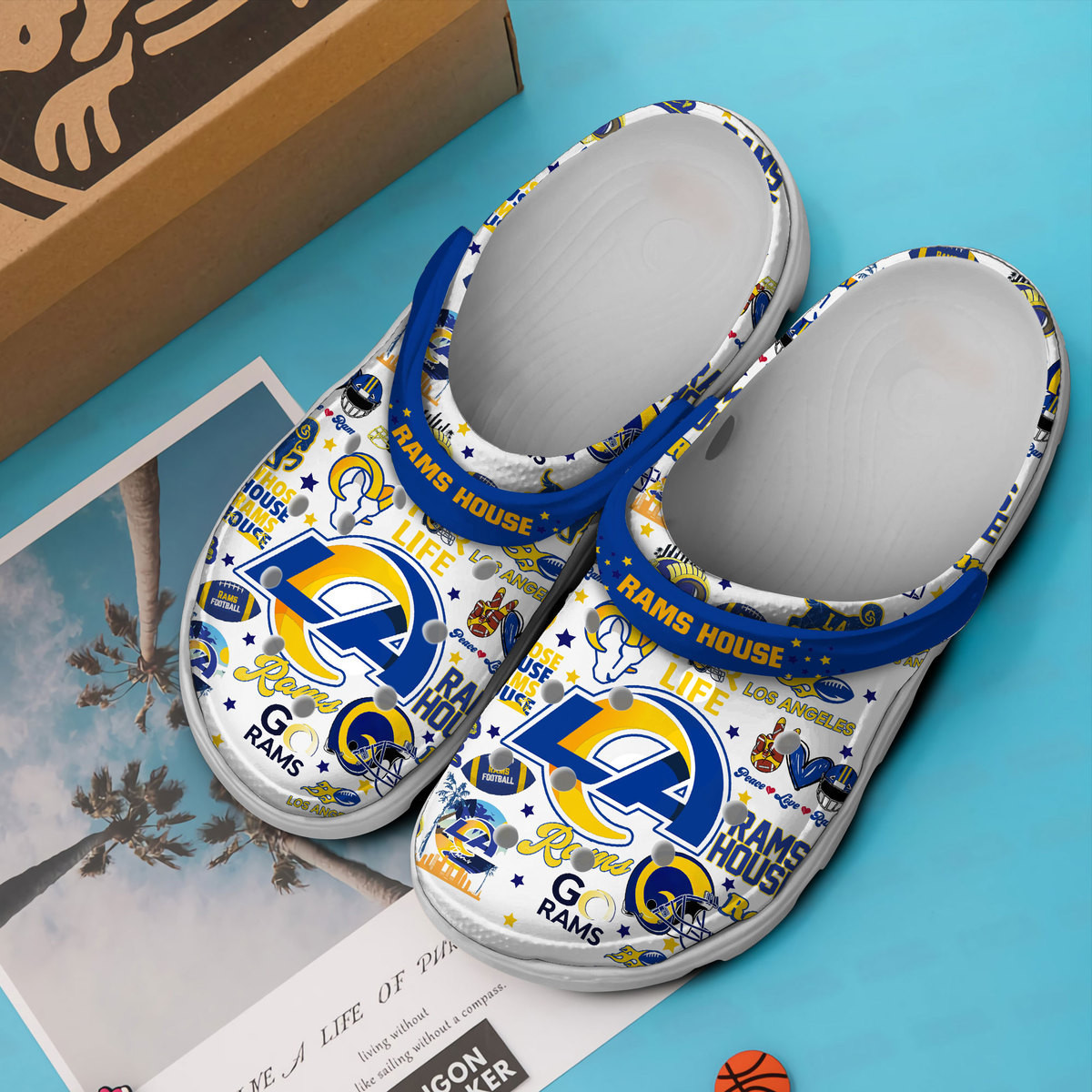 Los Angeles Rams NFL Sport Crocs Crocband Clogs Shoes Comfortable For Men Women and Kids - Image 3