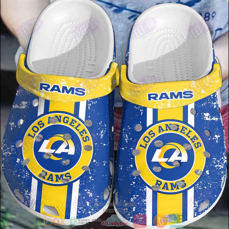 Los Angeles Rams NFL Sport Crocs Crocband Clogs Shoes Comfortable For Men Women and Kids