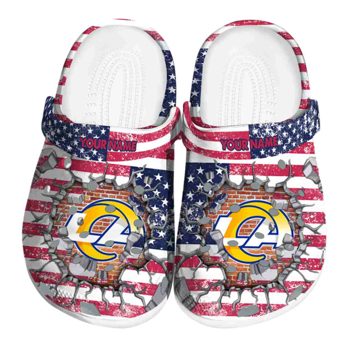 Los Angeles Rams NFL Sport Crocs Crocband Clogs Shoes Comfortable For Men Women and Kids