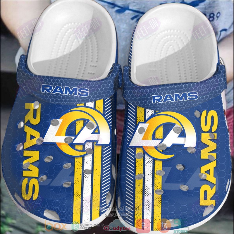Los Angeles Rams NFL Sport Crocs Crocband Clogs Shoes Comfortable For Men Women and Kids