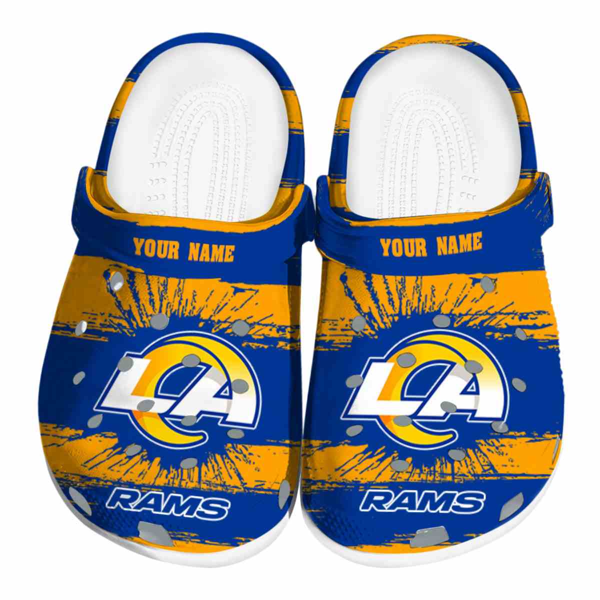 Los Angeles Rams NFL Sport Crocs Crocband Clogs Shoes Comfortable For Men Women and Kids