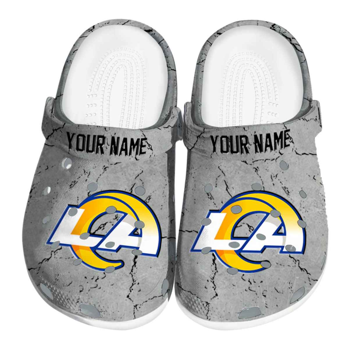 Los Angeles Rams NFL Sport Crocs Crocband Clogs Shoes Comfortable For Men Women and Kids